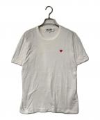 PLAY COMME des GARCONSプレイコムデギャルソン）の古着「RED HEART Tシャツ」｜ホワイト