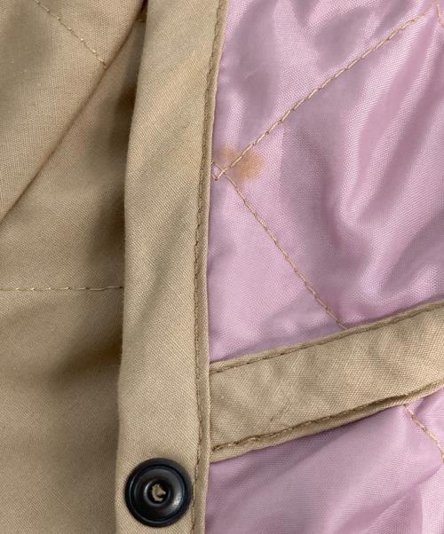 LAVENHAM（ラベンハム）LAVENHAM (ラベンハム) フーデッドキルティングジャケット ベージュ サイズ:36の古着・服飾アイテム