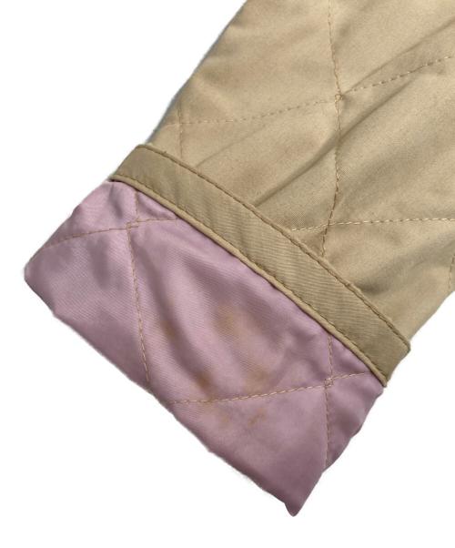 LAVENHAM（ラベンハム）LAVENHAM (ラベンハム) フーデッドキルティングジャケット ベージュ サイズ:36の古着・服飾アイテム