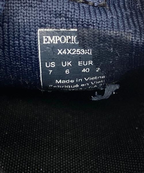 EMPORIO ARMANI（エンポリオ アルマーニ）EMPORIO ARMANI (エンポリオ アルマーニ) スリッポンスニーカー ネイビー サイズ:US7 / UK6 / EUR40の古着・服飾アイテム