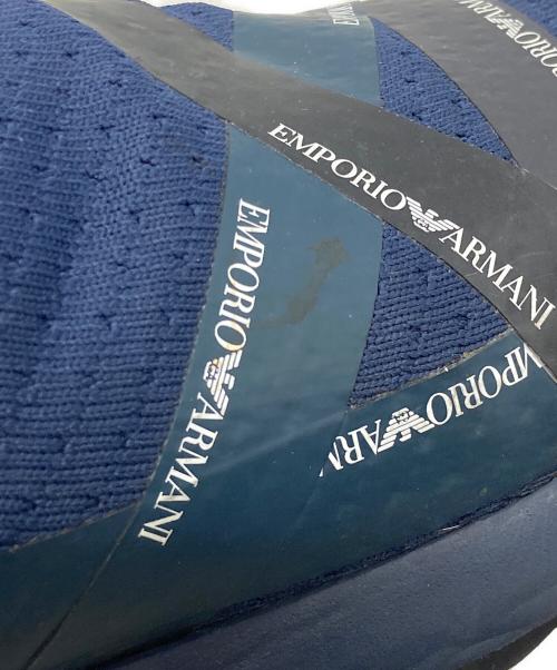 EMPORIO ARMANI（エンポリオ アルマーニ）EMPORIO ARMANI (エンポリオ アルマーニ) スリッポンスニーカー ネイビー サイズ:US7 / UK6 / EUR40の古着・服飾アイテム