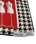 中古・古着 Christian Dior (クリスチャン ディオール) 総柄シルクストール ホワイト×ブラック：10000円