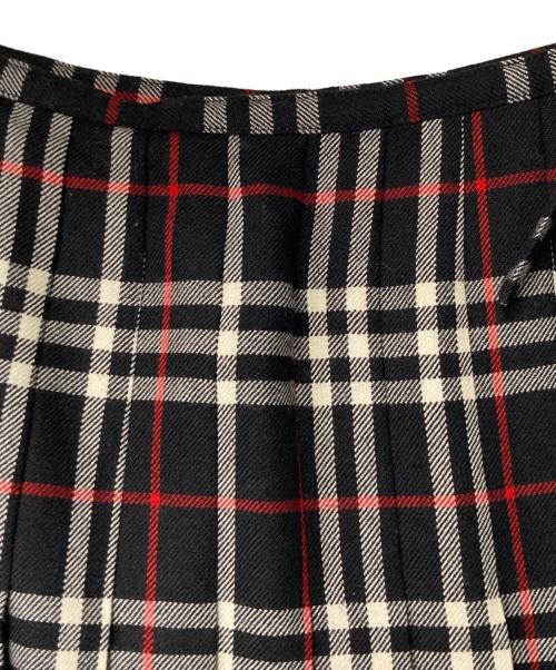 Burberry's BLUE LABEL（バーバリーズ ブルーレーベル）Burberry's BLUE LABEL (バーバリーズ ブルーレーベル) ノバチェック ラップウールスカート ブラック サイズ:38の古着・服飾アイテム