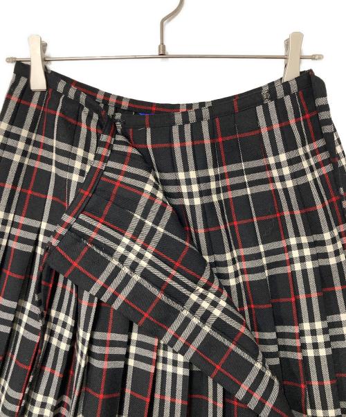 Burberry's BLUE LABEL（バーバリーズ ブルーレーベル）Burberry's BLUE LABEL (バーバリーズ ブルーレーベル) ノバチェック ラップウールスカート ブラック サイズ:38の古着・服飾アイテム