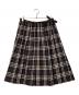 Burberry's BLUE LABEL（バーバリーズ ブルーレーベル）の古着「ノバチェック ラップウールスカート」｜ブラック