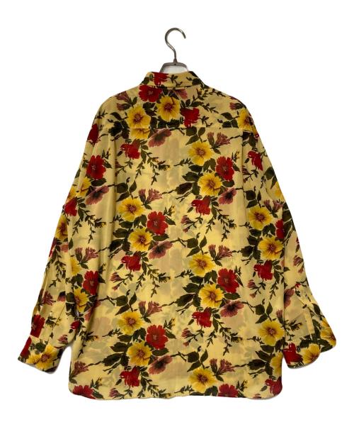 JUNIOR GAULTIER（ジュニアゴルチエ）JUNIOR GAULTIER (ジュニアゴルチエ) 花柄シアーシャツ イエロー×レッド サイズ:48の古着・服飾アイテム