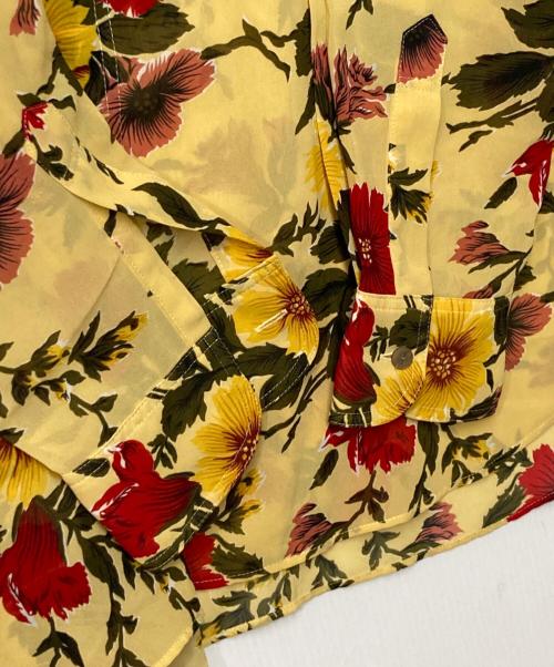 JUNIOR GAULTIER（ジュニアゴルチエ）JUNIOR GAULTIER (ジュニアゴルチエ) 花柄シアーシャツ イエロー×レッド サイズ:48の古着・服飾アイテム