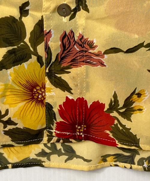 JUNIOR GAULTIER（ジュニアゴルチエ）JUNIOR GAULTIER (ジュニアゴルチエ) 花柄シアーシャツ イエロー×レッド サイズ:48の古着・服飾アイテム
