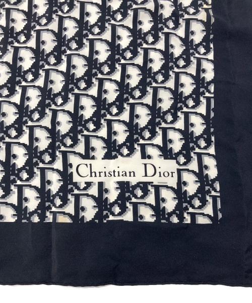 Christian Dior ECHARPES（クリスチャンディオール）Christian Dior ECHARPES (クリスチャンディオール) シルクスカーフ ブラックの古着・服飾アイテム