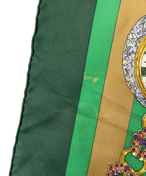 HERMES（エルメス）HERMES (エルメス) カレ90 シルクスカーフ グリーンの古着・服飾アイテム