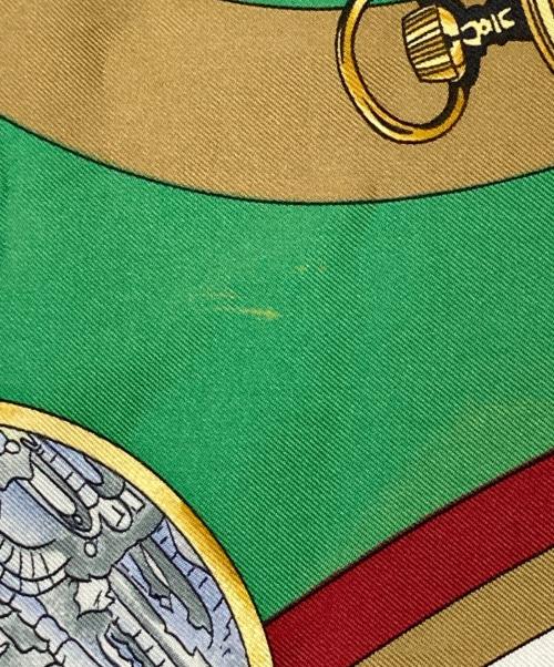 HERMES（エルメス）HERMES (エルメス) カレ90 シルクスカーフ グリーンの古着・服飾アイテム