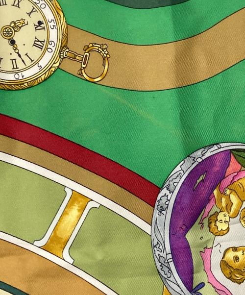 HERMES（エルメス）HERMES (エルメス) カレ90 シルクスカーフ グリーンの古着・服飾アイテム