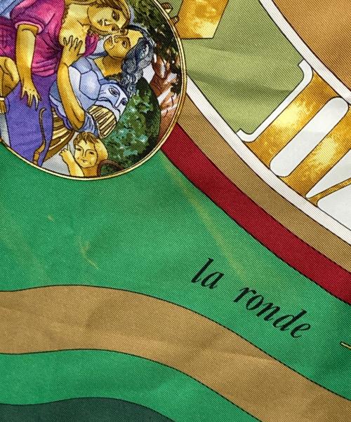 HERMES（エルメス）HERMES (エルメス) カレ90 シルクスカーフ グリーンの古着・服飾アイテム