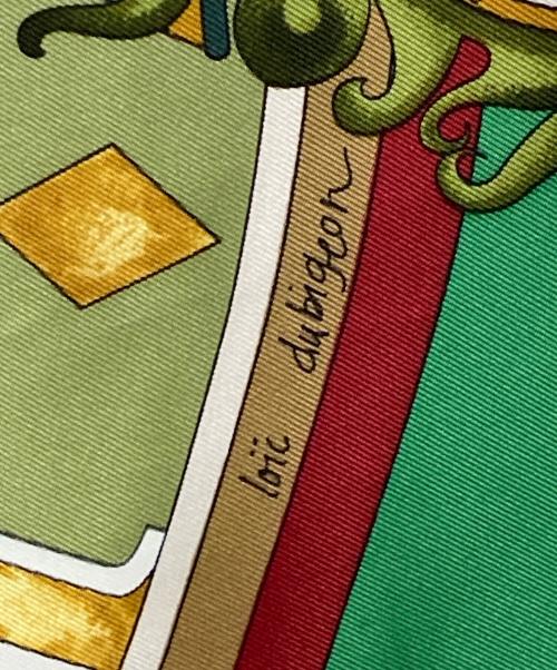 HERMES（エルメス）HERMES (エルメス) カレ90 シルクスカーフ グリーンの古着・服飾アイテム