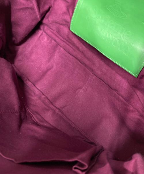 Vivienne Westwood（ヴィヴィアンウエストウッド）Vivienne Westwood (ヴィヴィアンウエストウッド) 総柄トートバッグ グリーン×ブラックの古着・服飾アイテム