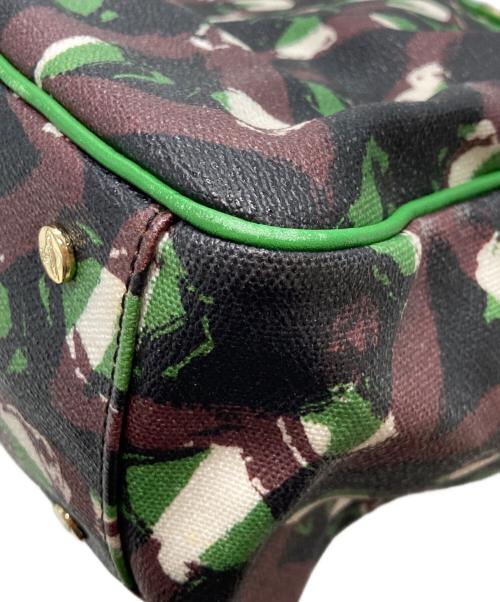 Vivienne Westwood（ヴィヴィアンウエストウッド）Vivienne Westwood (ヴィヴィアンウエストウッド) 総柄トートバッグ グリーン×ブラックの古着・服飾アイテム