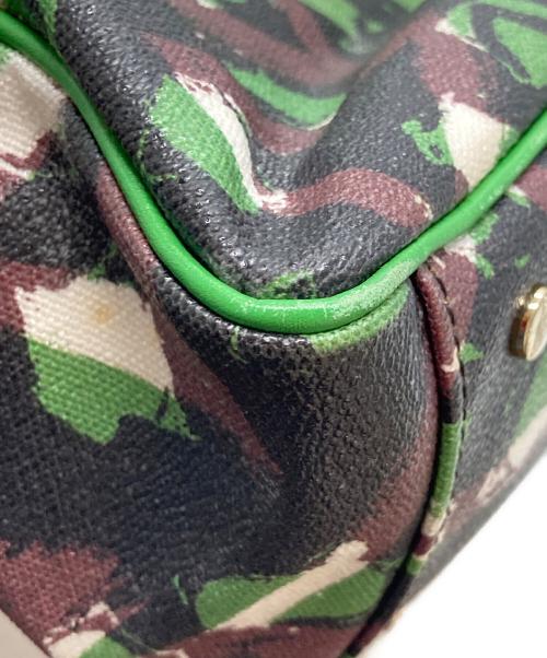 Vivienne Westwood（ヴィヴィアンウエストウッド）Vivienne Westwood (ヴィヴィアンウエストウッド) 総柄トートバッグ グリーン×ブラックの古着・服飾アイテム