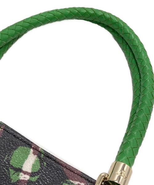 Vivienne Westwood（ヴィヴィアンウエストウッド）Vivienne Westwood (ヴィヴィアンウエストウッド) 総柄トートバッグ グリーン×ブラックの古着・服飾アイテム