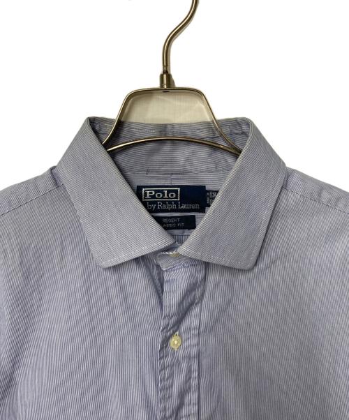POLO RALPH LAUREN（ポロ・ラルフローレン）POLO RALPH LAUREN (ポロ・ラルフローレン) ストライプシャツ ブルー×ホワイト サイズ:17-34の古着・服飾アイテム