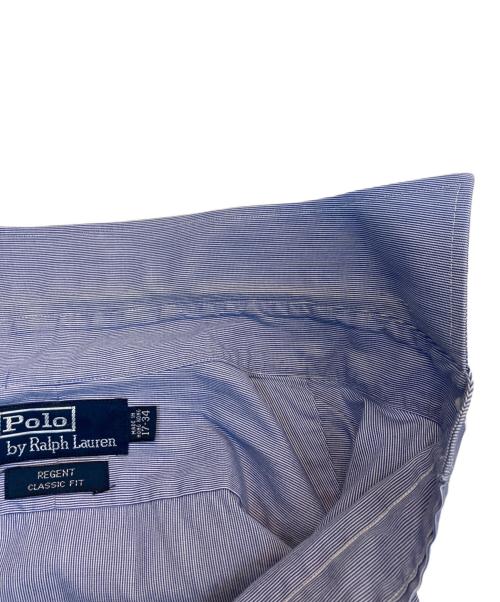 POLO RALPH LAUREN（ポロ・ラルフローレン）POLO RALPH LAUREN (ポロ・ラルフローレン) ストライプシャツ ブルー×ホワイト サイズ:17-34の古着・服飾アイテム