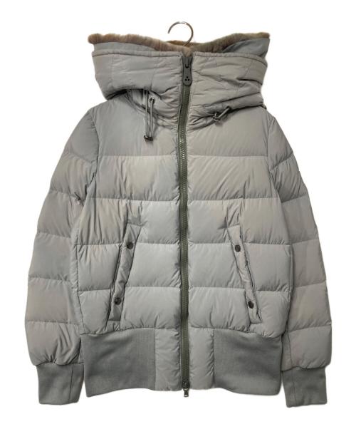 PEUTEREY（ピューテリー）PEUTEREY (ピューテリー) ラビットファーダウンジャケット グレー サイズ:42の古着・服飾アイテム