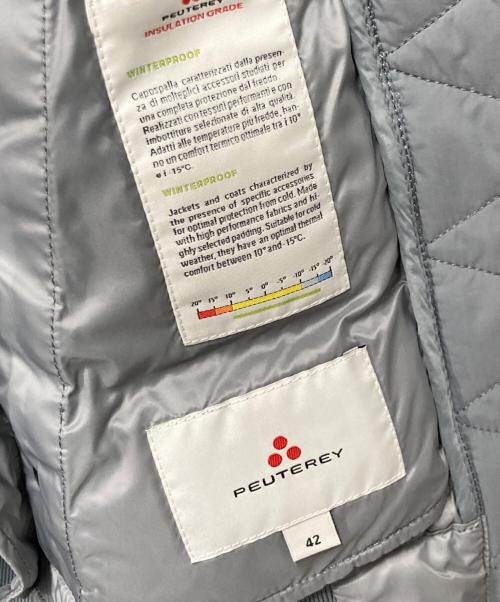 PEUTEREY（ピューテリー）PEUTEREY (ピューテリー) ラビットファーダウンジャケット グレー サイズ:42の古着・服飾アイテム