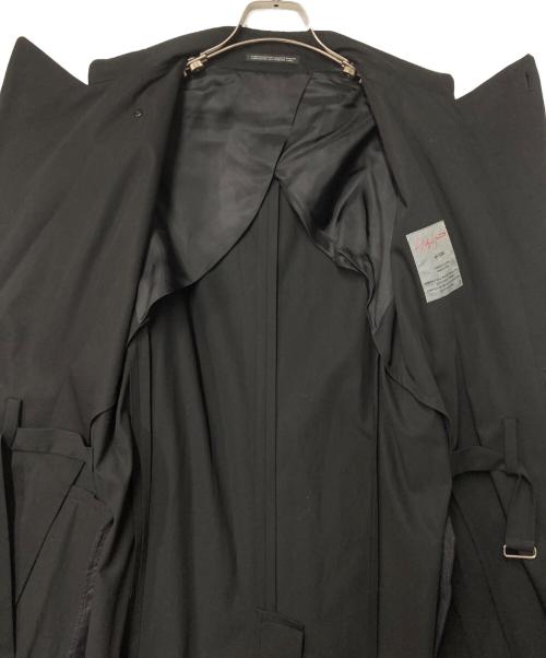 yohji yamamoto+noir（ヨウジヤマモトプリュスノアール）yohji yamamoto+noir (ヨウジヤマモトプリュスノアール) コットンデザインコート ブラック サイズ:2の古着・服飾アイテム