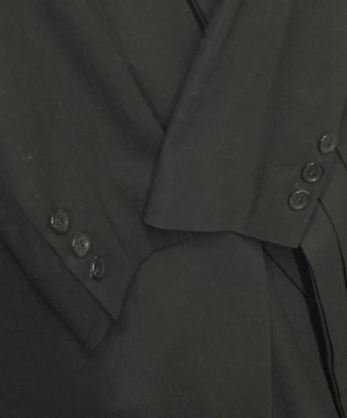 yohji yamamoto+noir（ヨウジヤマモトプリュスノアール）yohji yamamoto+noir (ヨウジヤマモトプリュスノアール) コットンデザインコート ブラック サイズ:2の古着・服飾アイテム