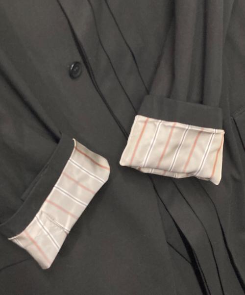 yohji yamamoto+noir（ヨウジヤマモトプリュスノアール）yohji yamamoto+noir (ヨウジヤマモトプリュスノアール) コットンデザインコート ブラック サイズ:2の古着・服飾アイテム