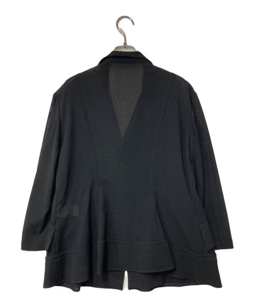 YOHJI YAMAMOTO（ヨウジヤマモト）YOHJI YAMAMOTO (ヨウジヤマモト) メッシュウールジャケット ブラック サイズ:2の古着・服飾アイテム