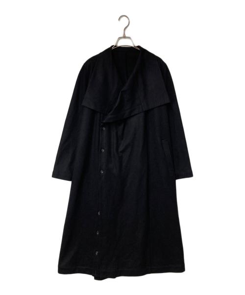 yohji yamamoto+noir（ヨウジヤマモトプリュスノアール）yohji yamamoto+noir (ヨウジヤマモトプリュスノアール) ウールデザインコート ブラック サイズ:2の古着・服飾アイテム