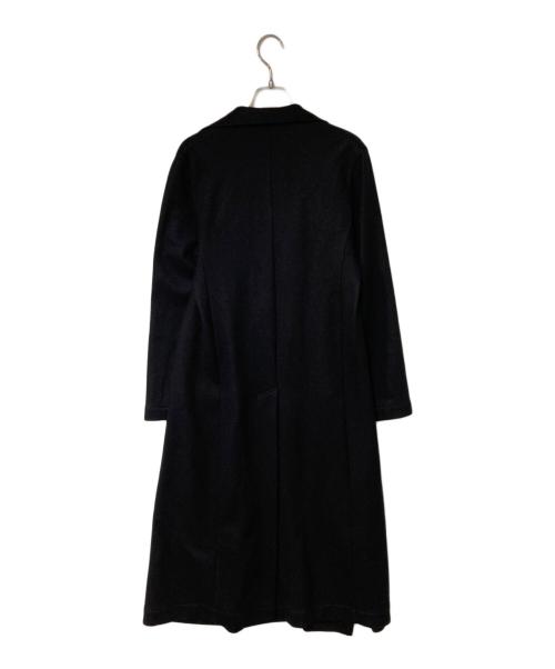 yohji yamamoto+noir（ヨウジヤマモトプリュスノアール）yohji yamamoto+noir (ヨウジヤマモトプリュスノアール) ウールデザインコート ブラック サイズ:2の古着・服飾アイテム