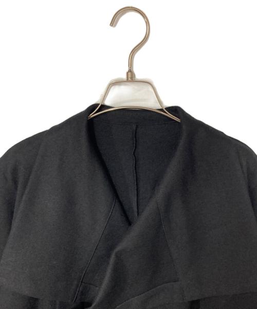 yohji yamamoto+noir（ヨウジヤマモトプリュスノアール）yohji yamamoto+noir (ヨウジヤマモトプリュスノアール) ウールデザインコート ブラック サイズ:2の古着・服飾アイテム