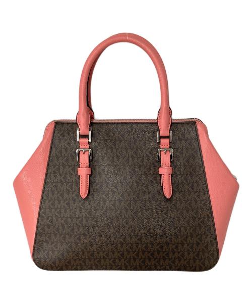 MICHAEL KORS（マイケル・コース）MICHAEL KORS (マイケル・コース) 2WAYバッグ ブラウン×ピンクの古着・服飾アイテム