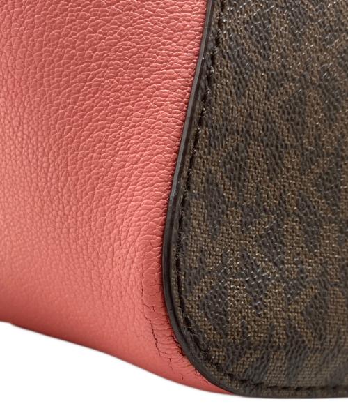 MICHAEL KORS（マイケル・コース）MICHAEL KORS (マイケル・コース) 2WAYバッグ ブラウン×ピンクの古着・服飾アイテム