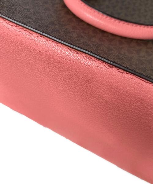 MICHAEL KORS（マイケル・コース）MICHAEL KORS (マイケル・コース) 2WAYバッグ ブラウン×ピンクの古着・服飾アイテム