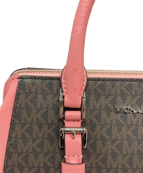 MICHAEL KORS（マイケル・コース）MICHAEL KORS (マイケル・コース) 2WAYバッグ ブラウン×ピンクの古着・服飾アイテム