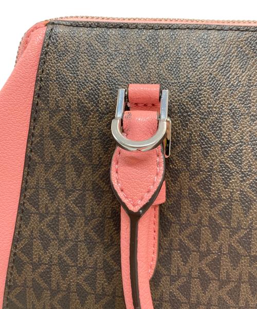 MICHAEL KORS（マイケル・コース）MICHAEL KORS (マイケル・コース) 2WAYバッグ ブラウン×ピンクの古着・服飾アイテム