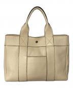 Accessoires De Mademoiselleアクセソワ・ドゥ・マドモアゼル）の古着「レザーハンドバッグ」｜アイボリー