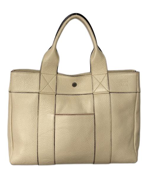 Accessoires De Mademoiselle（アクセソワ・ドゥ・マドモアゼル）Accessoires De Mademoiselle (アクセソワ・ドゥ・マドモアゼル) レザーハンドバッグ アイボリーの古着・服飾アイテム