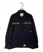 WTAPSダブルタップス）の古着「BUDS LS SHIRT」｜ネイビー