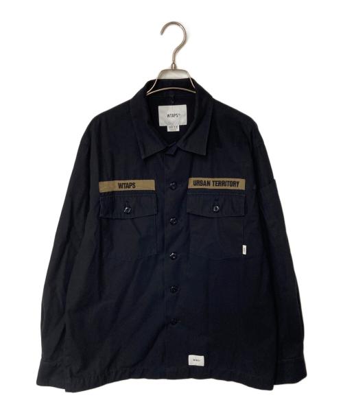 WTAPS（ダブルタップス）WTAPS (ダブルタップス) BUDS LS SHIRT ネイビー サイズ:2の古着・服飾アイテム
