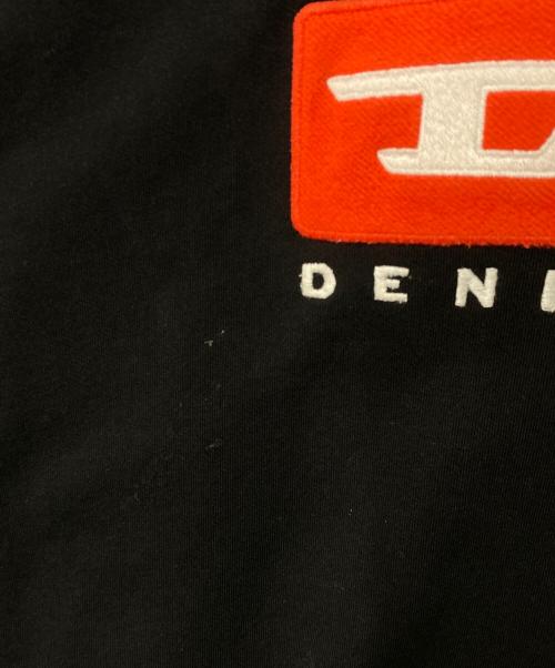 DIESEL（ディーゼル）DIESEL (ディーゼル) ロゴプルオーバーパーカー ブラック サイズ:Lの古着・服飾アイテム