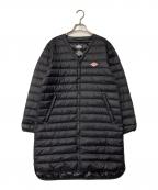 DANTONダントン）の古着「Vネックロングインナーダウンコート」｜ブラック