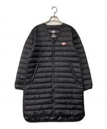 DANTON（ダントン）の古着「Vネックロングインナーダウンコート」｜ブラック