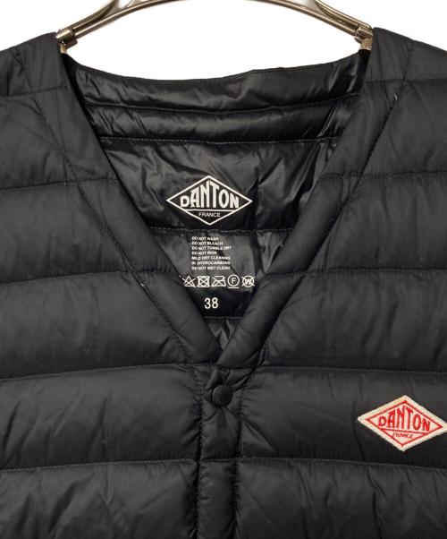 DANTON（ダントン）DANTON (ダントン) Vネックロングインナーダウンコート ブラック サイズ:38の古着・服飾アイテム