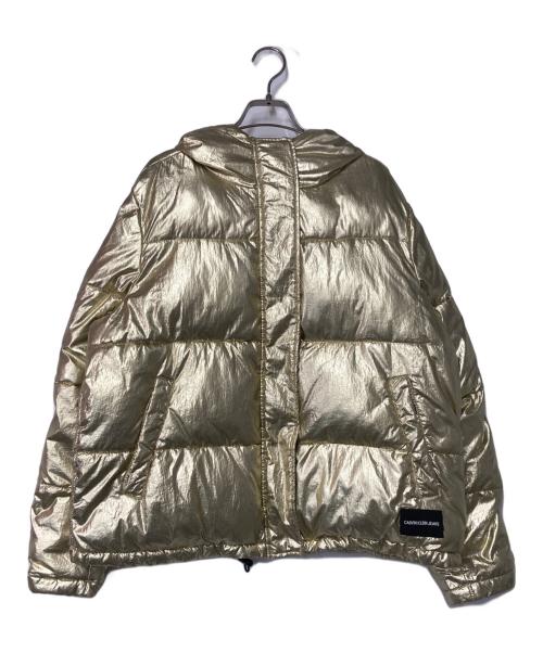 Calvin Klein Jeans（カルバンクラインジーンズ）Calvin Klein Jeans (カルバンクラインジーンズ) 中綿ジャケット ゴールド サイズ:Ｍの古着・服飾アイテム