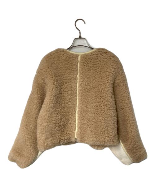 5knot（ファイブノット）5knot (ファイブノット) CAMEL SILK BOA SHORT JACKET ベージュ サイズ:FREEの古着・服飾アイテム