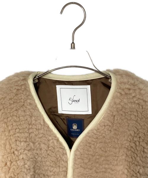 5knot（ファイブノット）5knot (ファイブノット) CAMEL SILK BOA SHORT JACKET ベージュ サイズ:FREEの古着・服飾アイテム