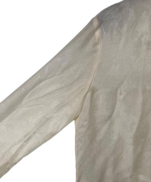 DES PRES（デ プレ）DES PRES (デ プレ) ムービングシャドウ ジャガード ボウタイフリルシャツ ベージュ サイズ:FREE 未使用品の古着・服飾アイテム